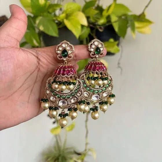 Agnijwala Ruby Kundan Earrings - Doopshop Company