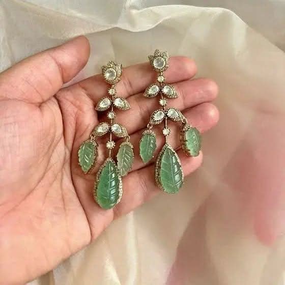 Natural Carved Stones Dangle Earrings - Doopshop Company