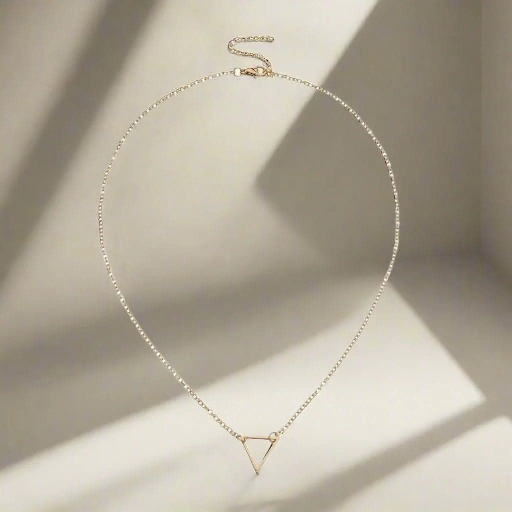 “GeoLite” Triangle Pendant Necklace - Doopshop Company