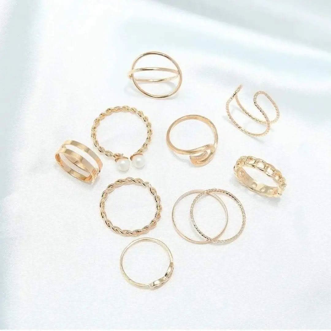 Jubly ring set of 10 ring's - Doopshop Company
