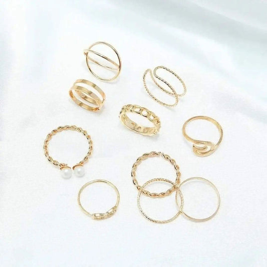 Jubly ring set of 10 ring's - Doopshop Company
