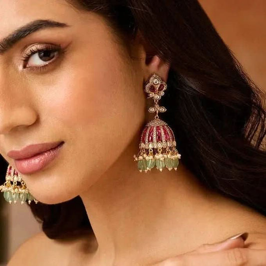 Laavanya Polki & Ruby Jhumka - Doopshop Company