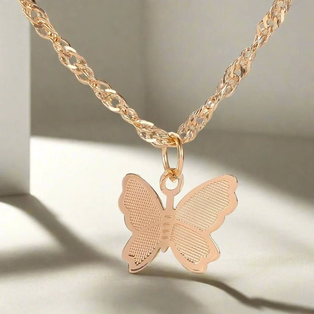 “Noor Butterfly” Rope Chain Pendant Necklace - Doopshop Company