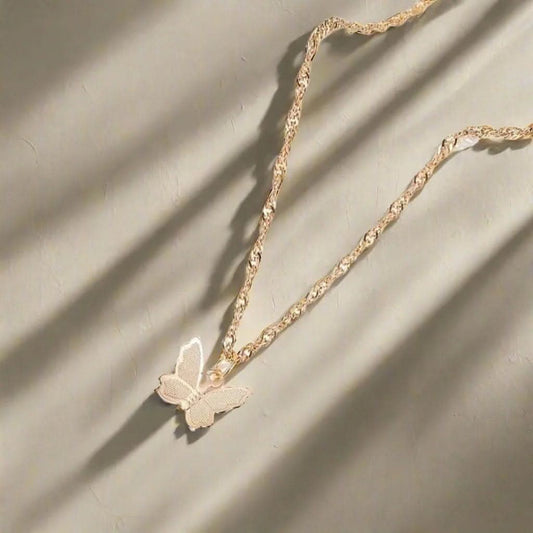 “Noor Butterfly” Rope Chain Pendant Necklace - Doopshop Company