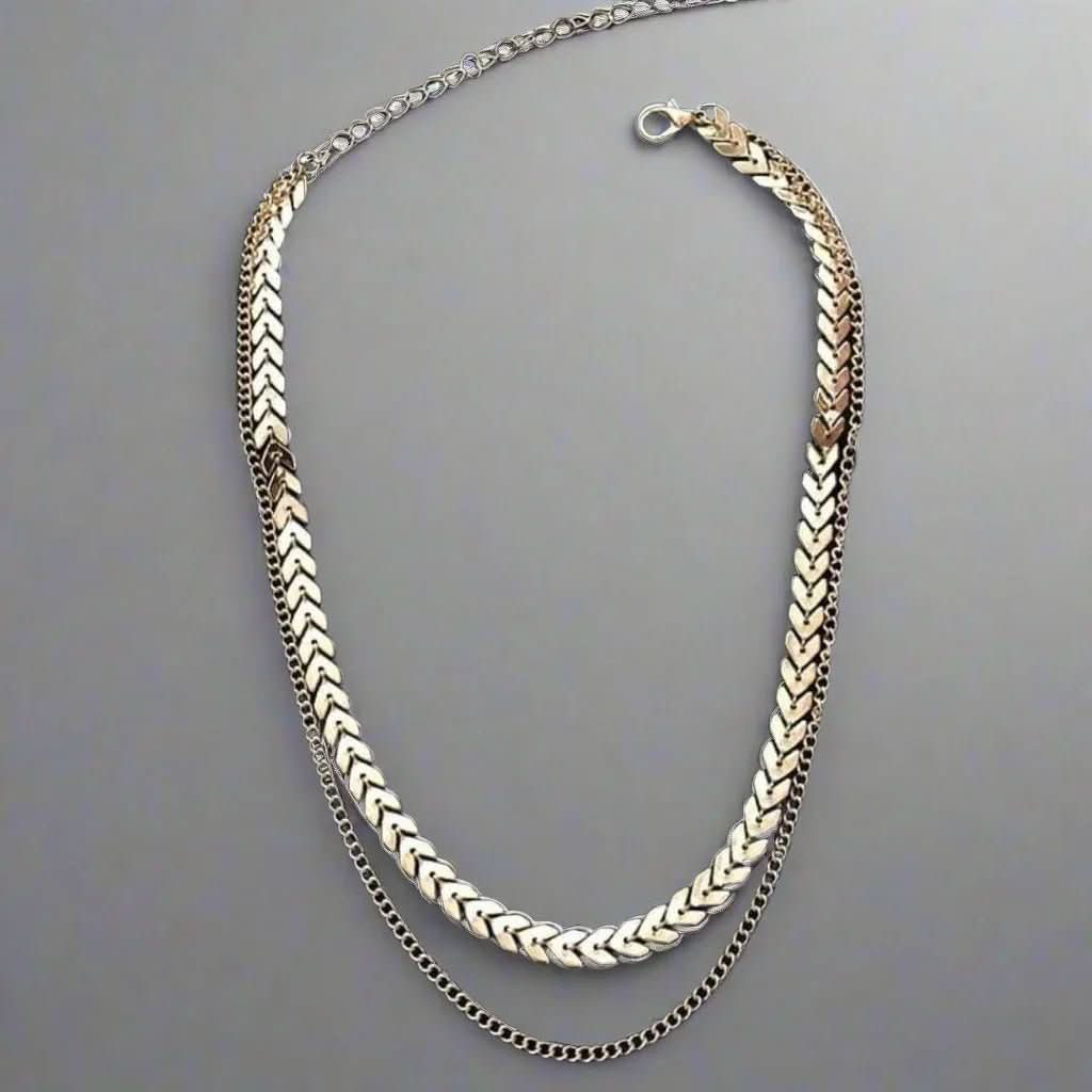 “VineLuxe” Dual - Layer Gold Choker Necklace - Doopshop Company