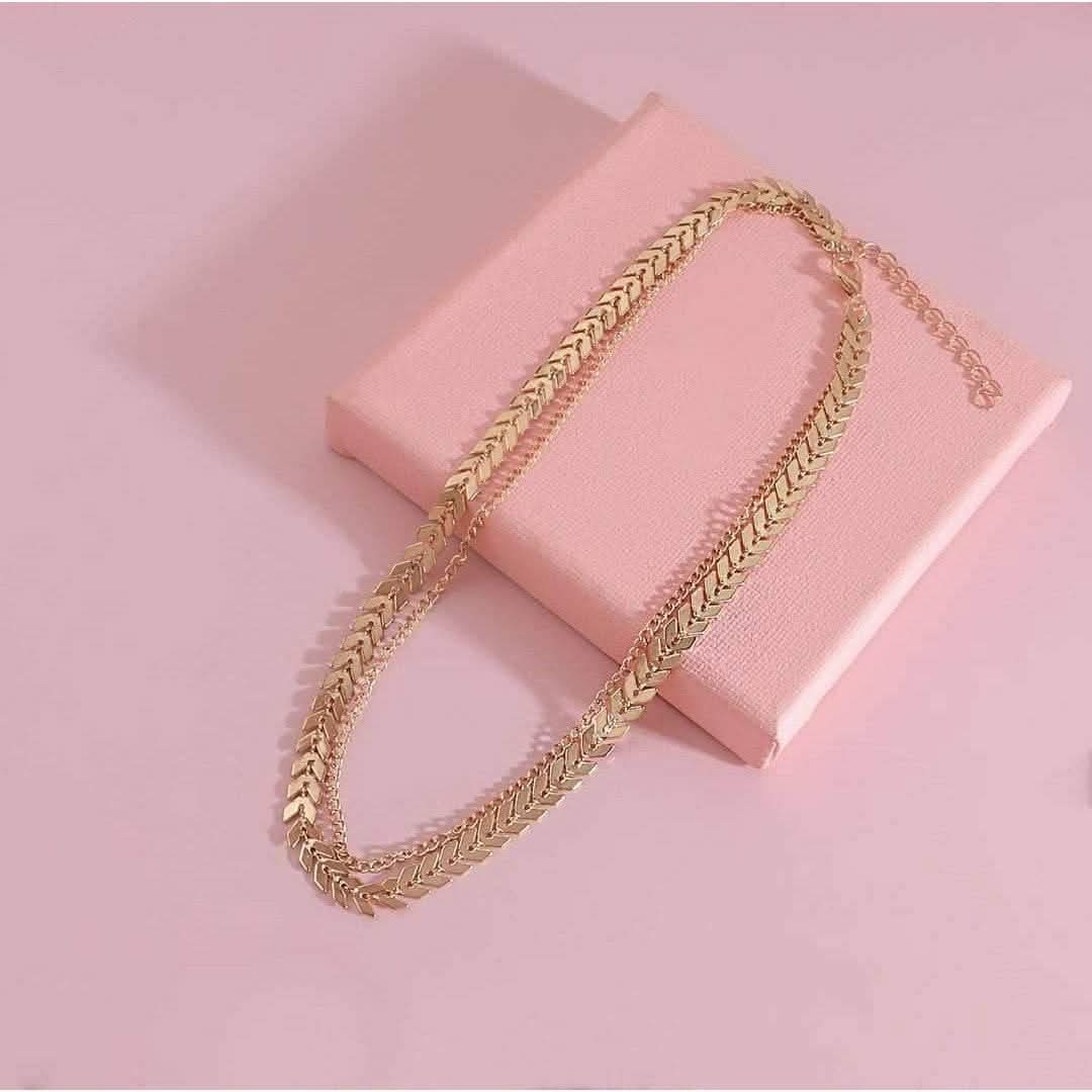 “VineLuxe” Dual - Layer Gold Choker Necklace - Doopshop Company