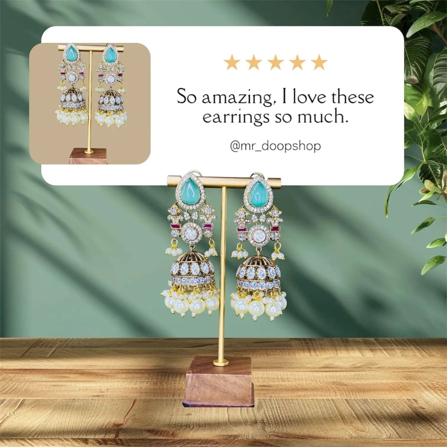 Zareen Gulab Jhumkas - Doopshop Company