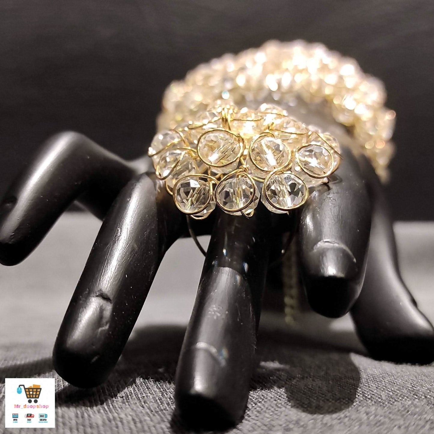 “Zareen Shine” Golden Crystal Ring &amp; Kada S - Doopshop Company