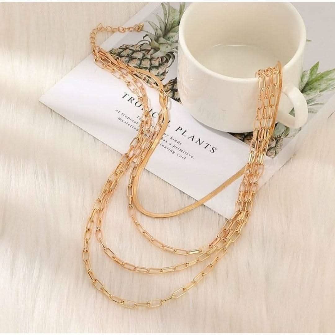 “Ziva Luxe” 4 - Layer Statement Chain Necklace - Doopshop Company